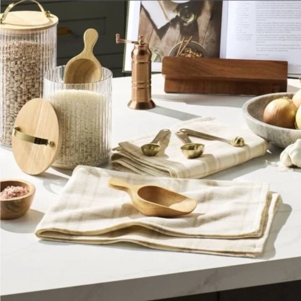 HEARTH HAND Magnolia Small Wood Scoops Set 2 - Picture 2 of 3